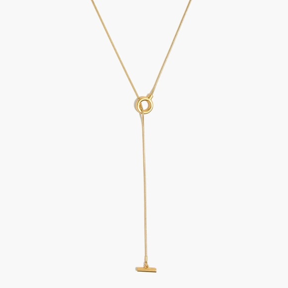 Madewell Toggle Lariat Necklace in Gold - Picture 4 of 6
